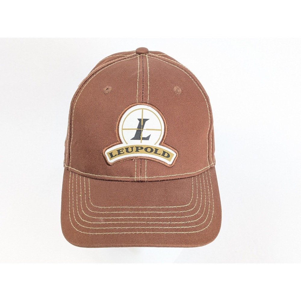 Leupold Deer Camp Est 1907 Baseball Cap Brown Tan 100% Cotton Hat Adjustable